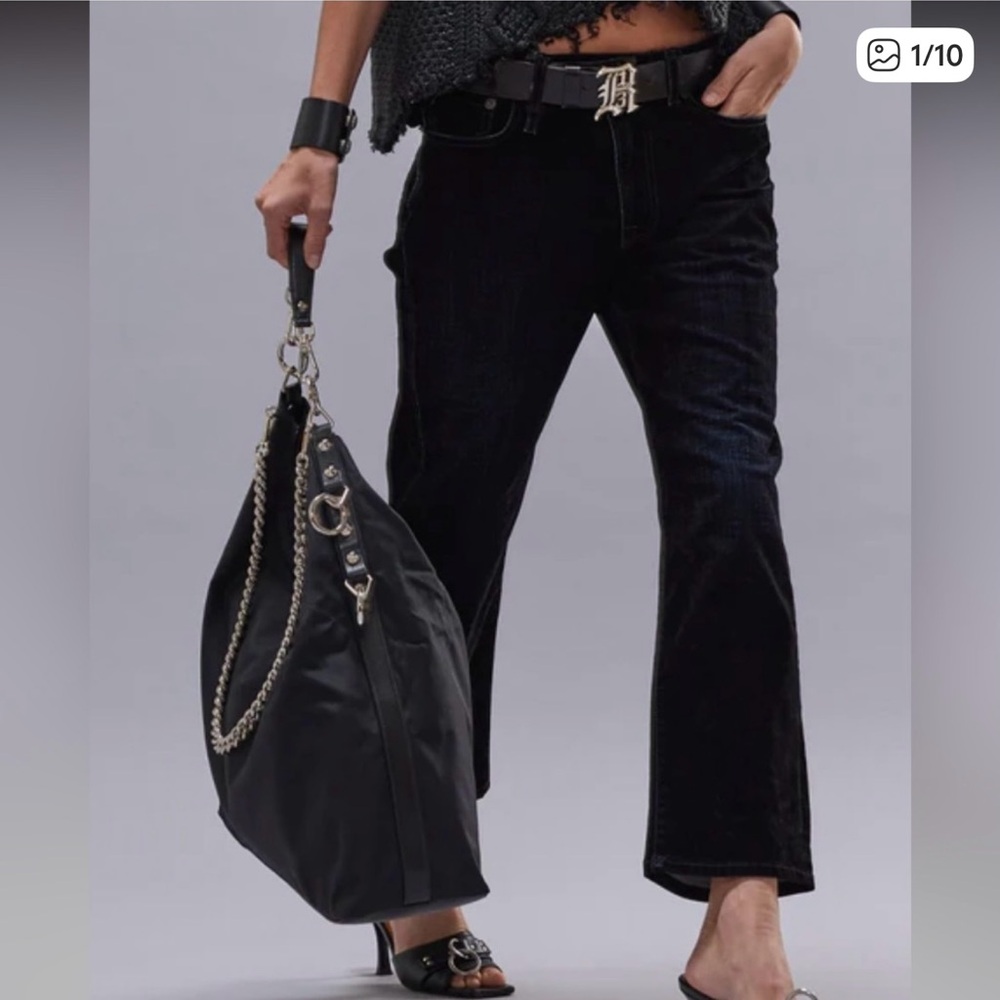 R13 Romeo Black Denim Straight Leg Jeans SZ 25